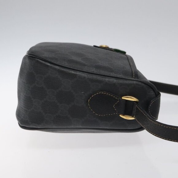 GUCCI GG Supreme Web Sherry Line Shoulder Bag PVC Black 89 02 077 Auth 117764 - Picture 4 of 16